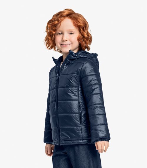 Jaqueta Puffer Infantil Trick Nick Azul