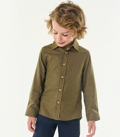 Camisa Infantil Masculina Manga Longa Trick Nick Verde