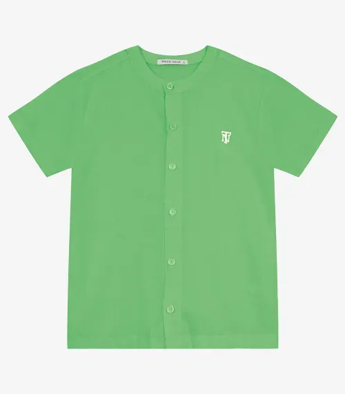 Camisa Infantil Em Viscolinho Trick Nick Verde