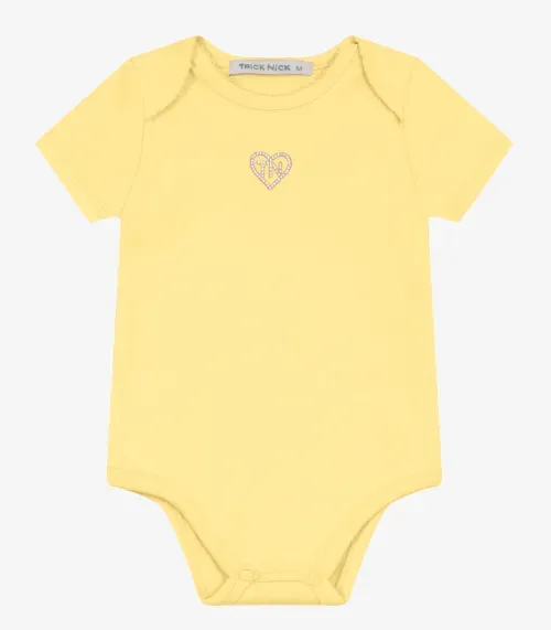Body Infantil Menina Trick Nick Amarelo