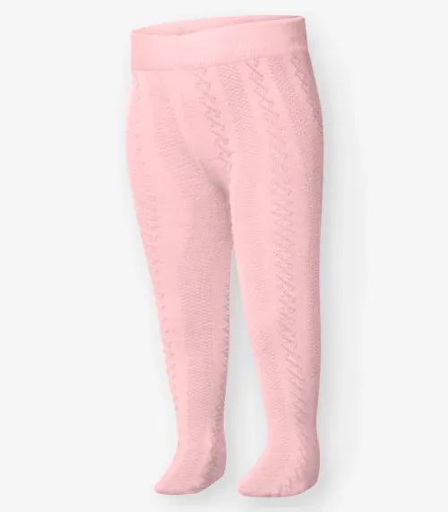 Meia Calça Infantil Trabalhada Trick Nick Rosa