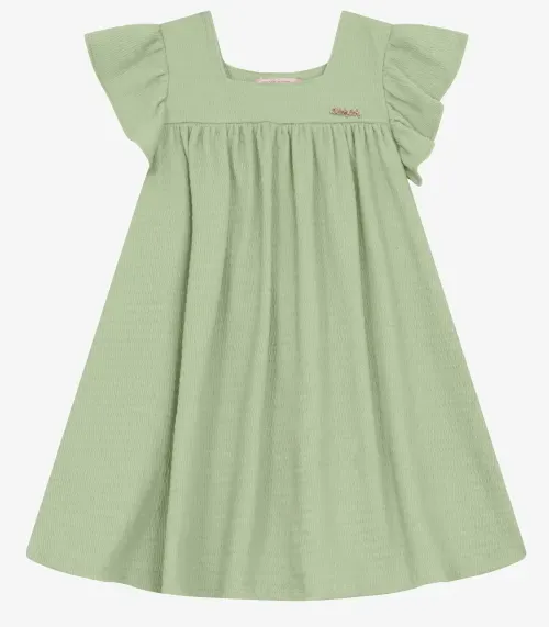 Vestido Infantil em Anarruga Trick Nick Verde