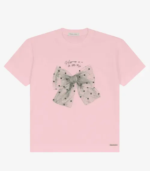 Camiseta feminina em Meia Malha Trick Nick Rosa