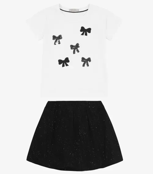 Conjunto Blusa com Saia em cotton leve Trick Nick Branco