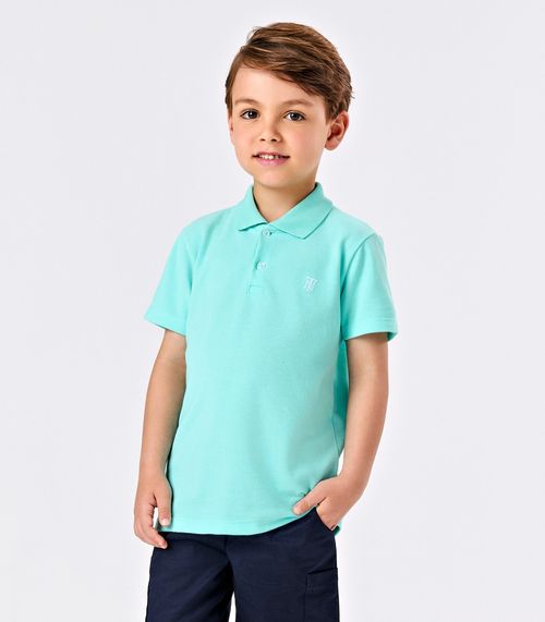 Camisa Masculina Polo Infantil Trick Nick Azul