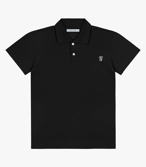Camisa Masculina Polo Infantil Trick Nick Preto