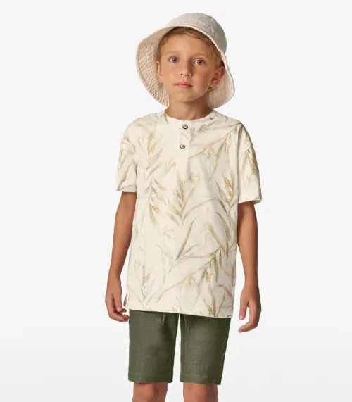 Conjunto Menino Camiseta com Bermuda Trick Nick Off White