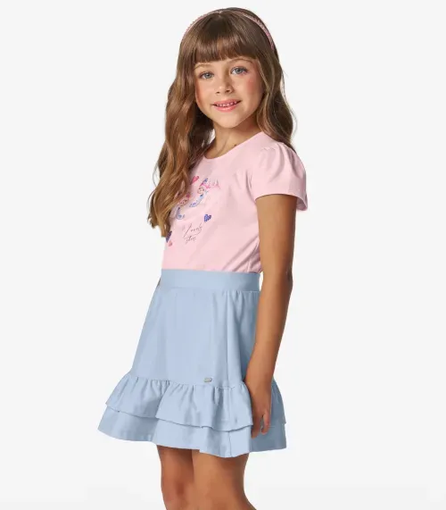 Conjunto Blusa com Saia Trick Nick Rosa