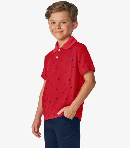 Conjunto Polo com Bermuda Trick Nick Vermelho