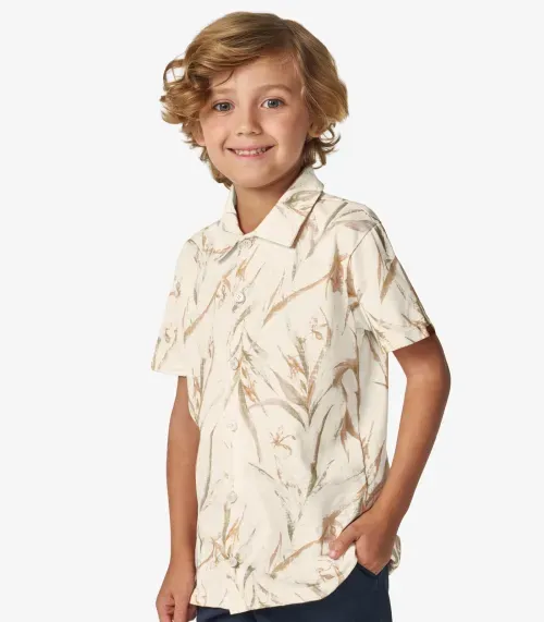 Bermuda Infantil Menino Em Linho Trick Nick Azul