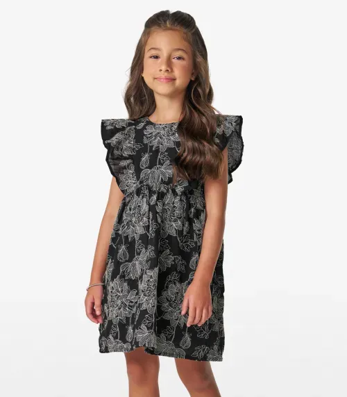 Vestido Infantil Trick Nick Preto