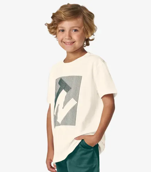 Conjunto Menino Camiseta com Bermuda Trick Nick Branco