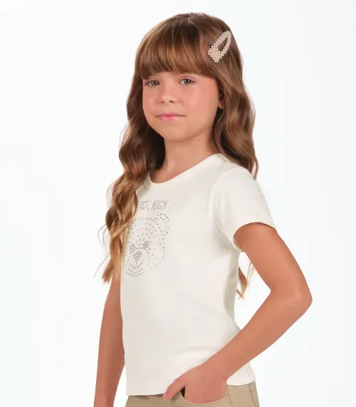 Conjunto Infantil Blusa Com Shorts Trick Nick Bege