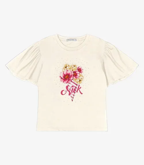 Blusa Infantil Feminina Trick Nick Bege