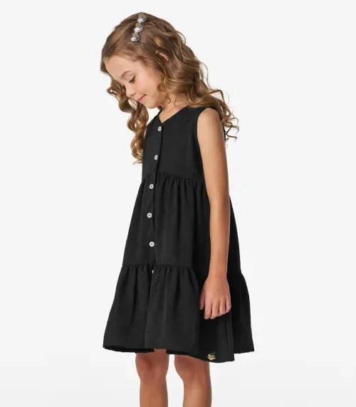 Vestido Infantil Em Air Flow Trick Nick Preto