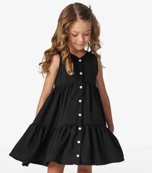 Vestido Infantil Em Air Flow Trick Nick Preto
