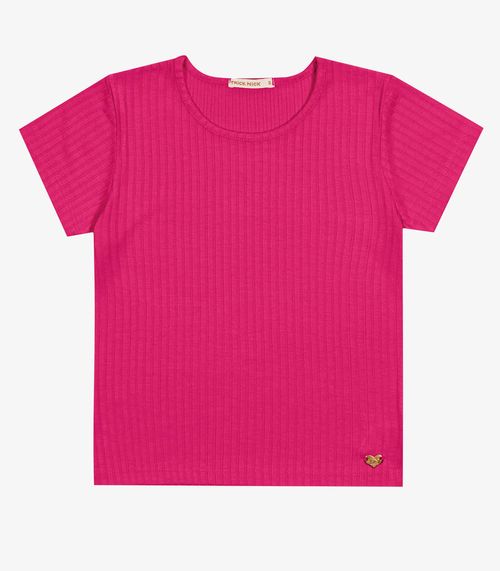 Blusa Infantil Feminina Canelada Trick Nick Rosa