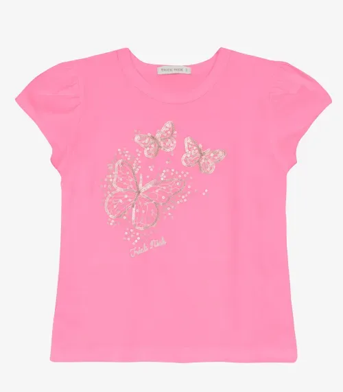 Blusa feminina em Cotton Leve Trick Nick Rosa