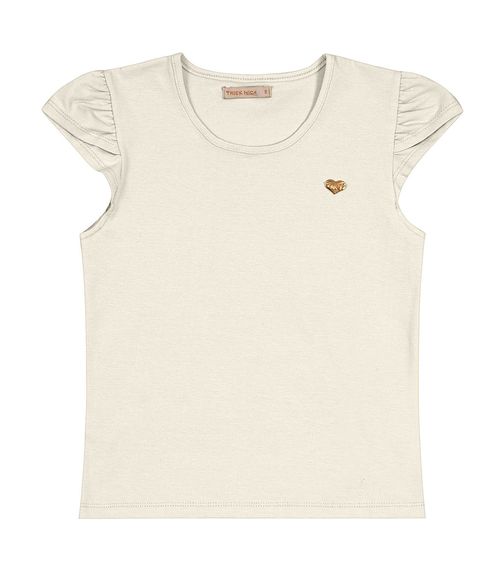 Blusa Infantil Feminina Cotton Leve Trick Nick Bege