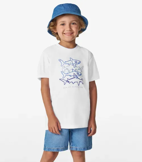 Camiseta Masculina em Meia Malha Trick Nick Branco