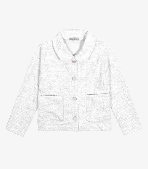 Casaco Infantil Tweed Shine Trick Nick Branco