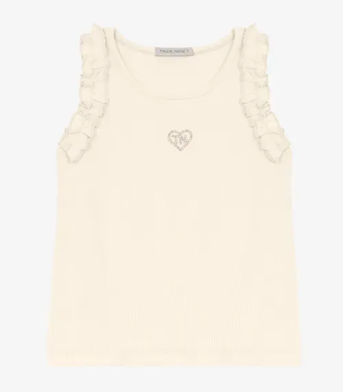 Regata Infantil feminina em Ribana 2x1 Trick Nick Off White