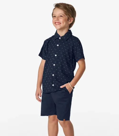 Camisa Infantil Masculina Trick Nick Azul