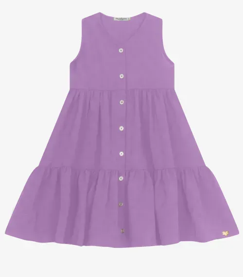 Vestido Infantil Em Air Flow Trick Nick Lilás