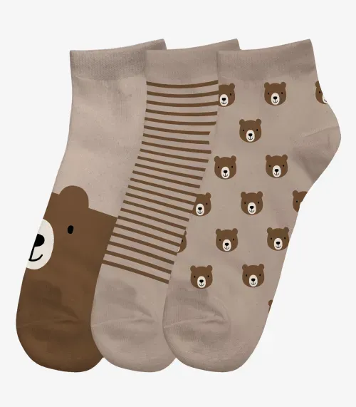 Kit 3 Pares De Meia Cano Curto Infantil Trick Nick Branco