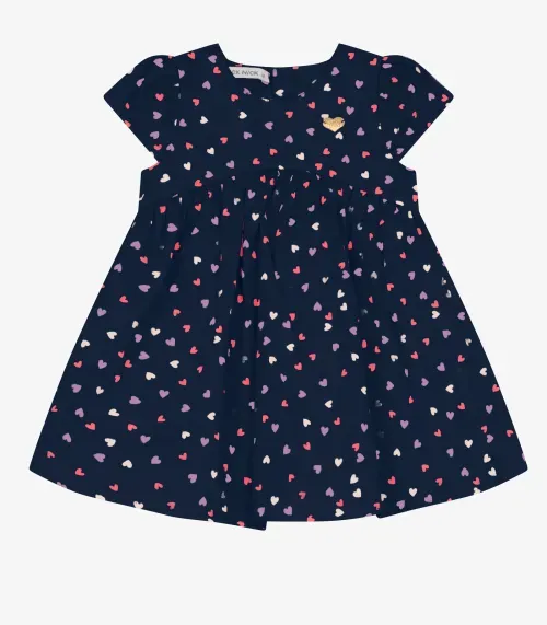 Vestido Infantil em Popeline Trick Nick Azul