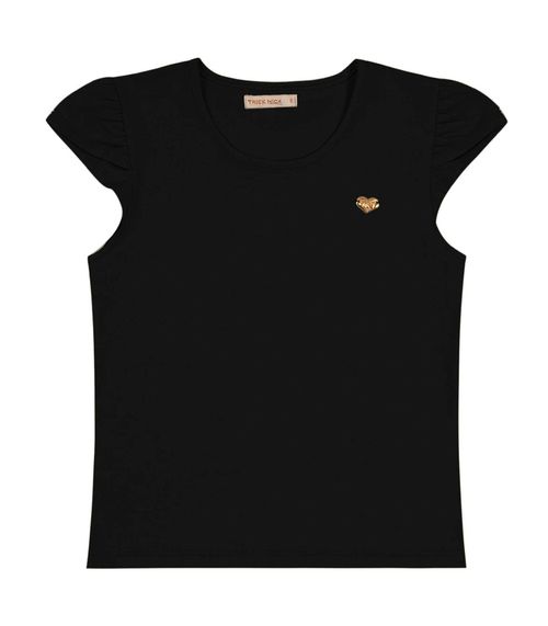 Blusa Infantil Feminina Cotton Leve Trick Nick Preto