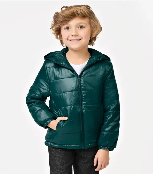 Jaqueta Puffer Infantil Trick Nick Verde