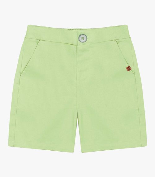 Bermuda Infantil Menino Em Linho Trick Nick Verde