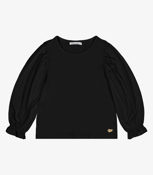 Blusa Infantil Manga Longa Trick Nick Preto