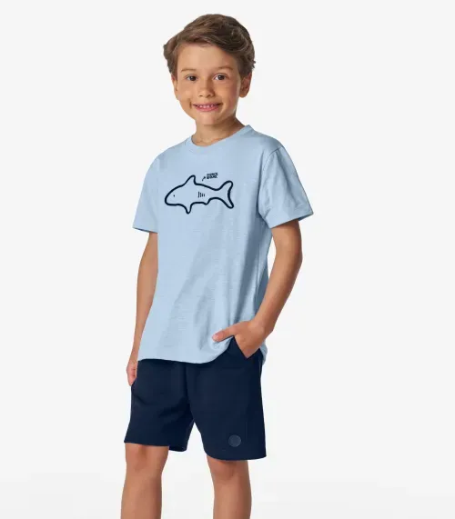 Conjunto Camiseta com Bermuda masculino Trick Nick Azul