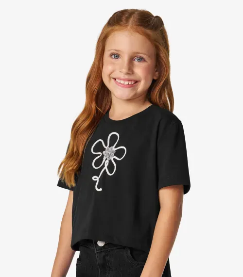 Conjunto Infantil Blusa Com Shorts Trick Nick Preto