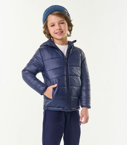 Jaqueta Puffer Infantil Trick Nick Azul