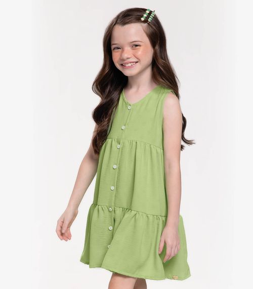 Vestido Infantil Em Air Flow Trick Nick Verde