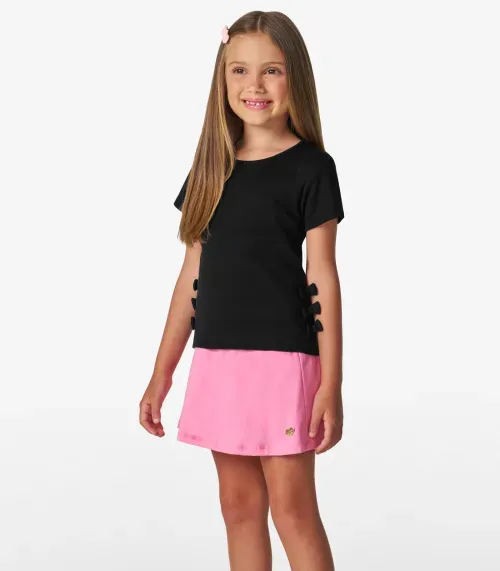 Blusa feminina em Ribana 2x1 Trick Nick Preto