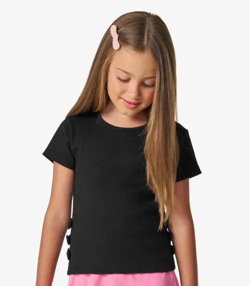 Blusa feminina em Ribana 2x1 Trick Nick Preto
