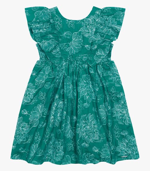 Vestido Infantil Trick Nick Verde
