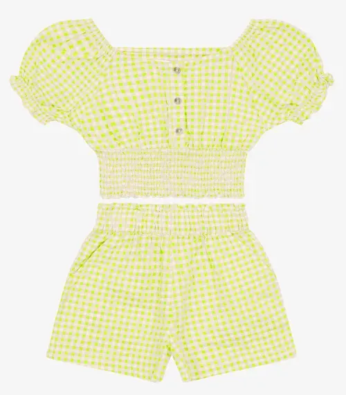 Conjunto Menina Blusa com Shorts Trick Nick Verde