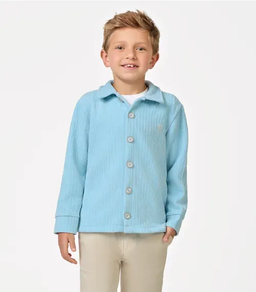 Camisa Infantil Manga Longa Trick Nick Azul