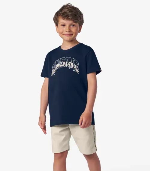 Conjunto Menino Camiseta com Bermuda Trick Nick Azul Marinho