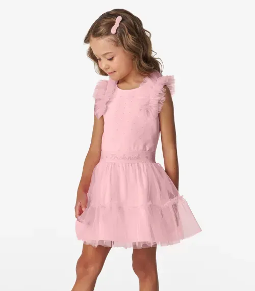 Conjunto Feminino Regata com Saia Trick Nick Rosa