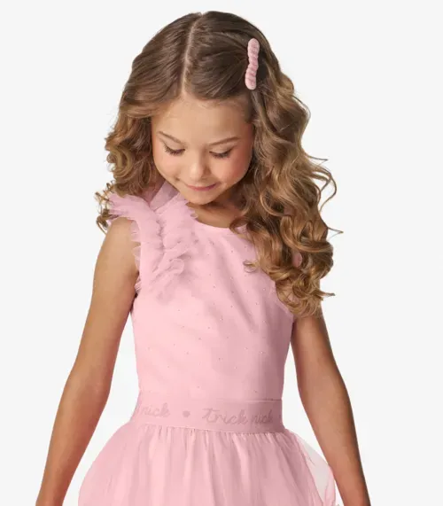 Conjunto Feminino Regata com Saia Trick Nick Rosa