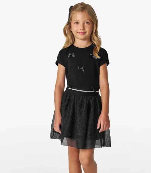 Conjunto Infantil Blusa com Saia Trick Nick Preto