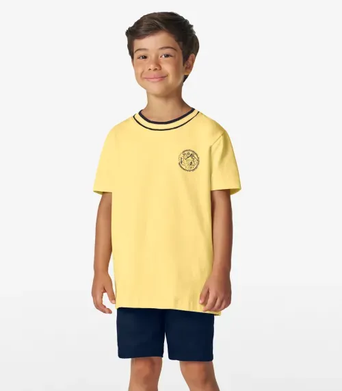 Conjunto Camiseta com Bermuda Trick Nick Amarelo