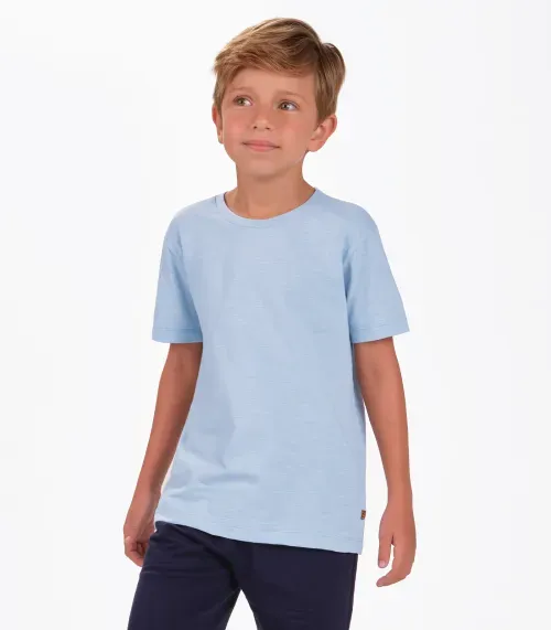 Camiseta Masculina em Meia Malha Trick Nick Azul