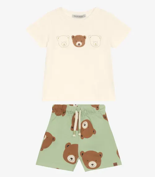 Conjunto Camiseta com Bermuda Masculina Trick Nick Off White